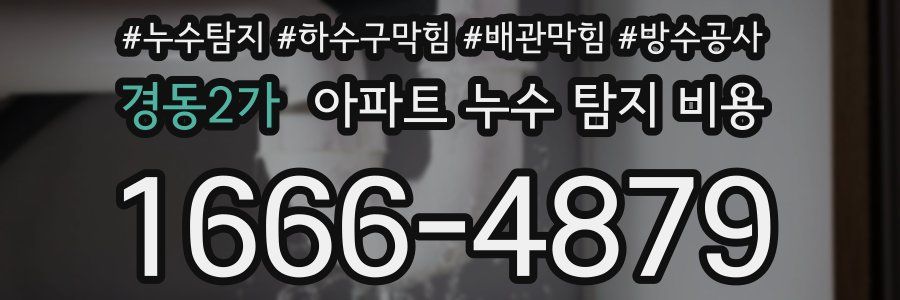 경동2가 아파트 누수 탐지 비용