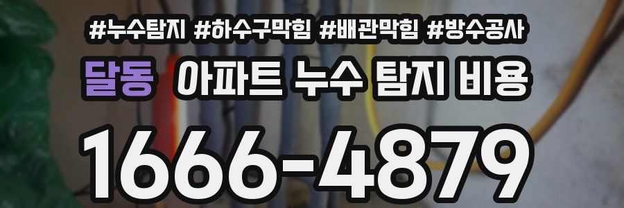 달동 아파트 누수 탐지 비용