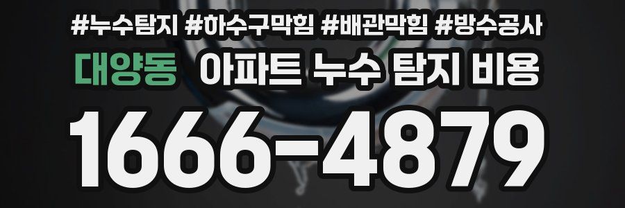 대양동 아파트 누수 탐지 비용