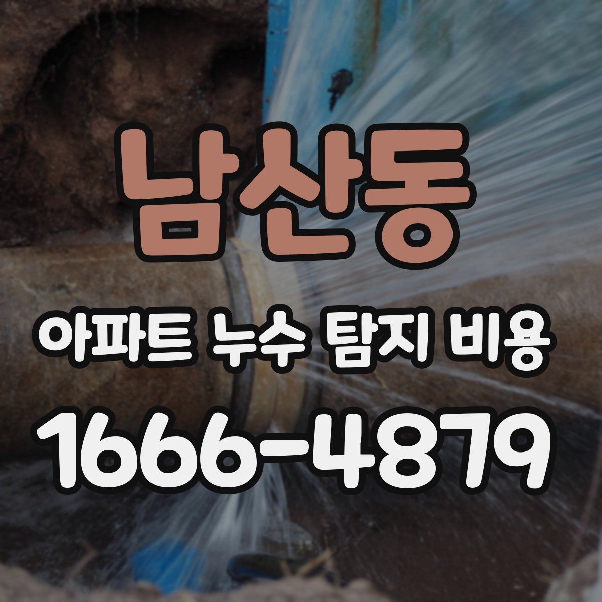 남산동 아파트 누수 탐지 비용