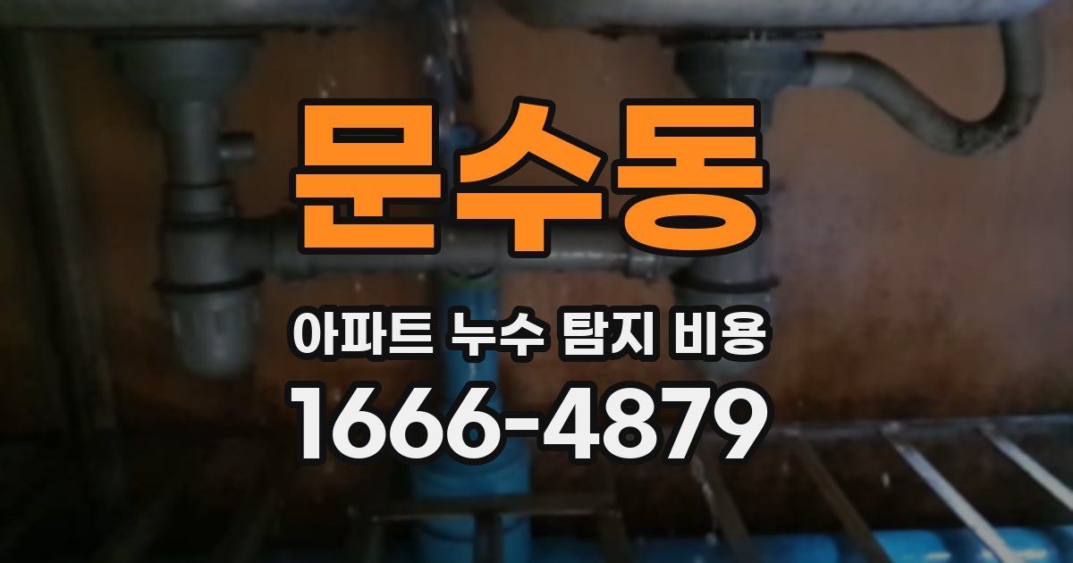 문수동 아파트 누수 탐지 비용