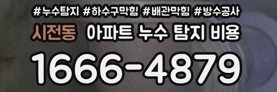 시전동 아파트 누수 탐지 비용