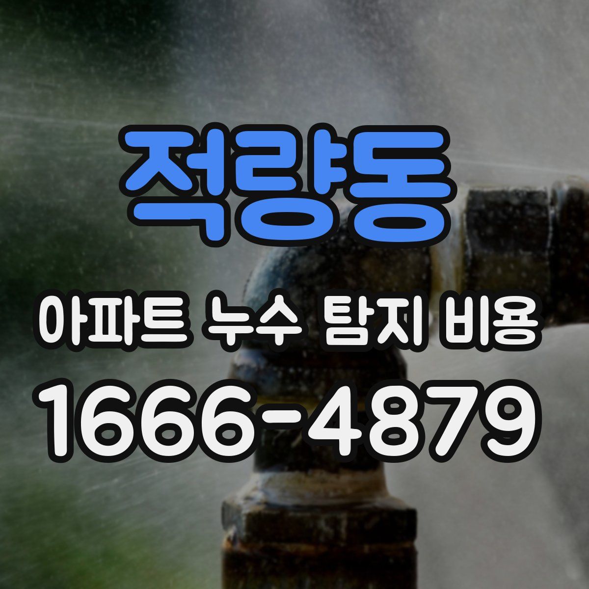 적량동 아파트 누수 탐지 비용
