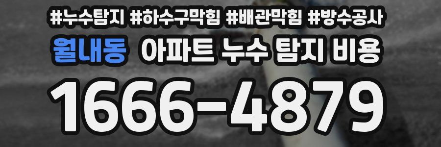 월내동 아파트 누수 탐지 비용