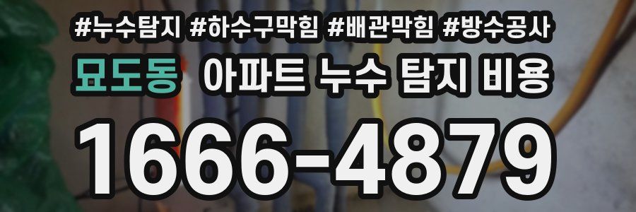 묘도동 아파트 누수 탐지 비용