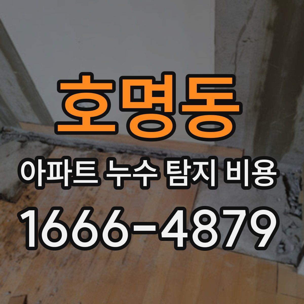 호명동 아파트 누수 탐지 비용