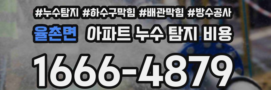 율촌면 아파트 누수 탐지 비용