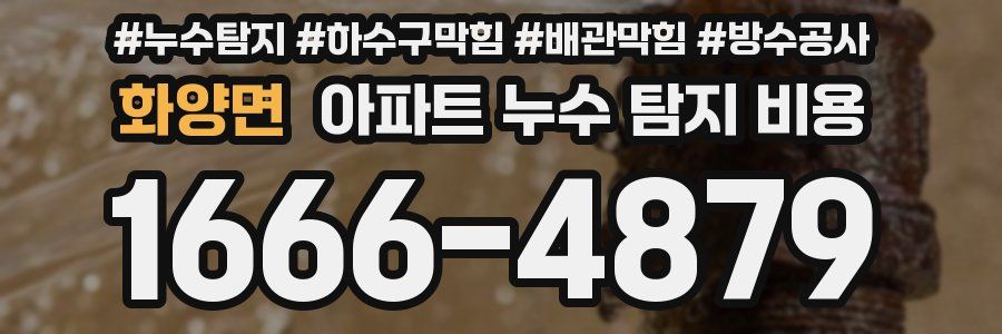 화양면 아파트 누수 탐지 비용