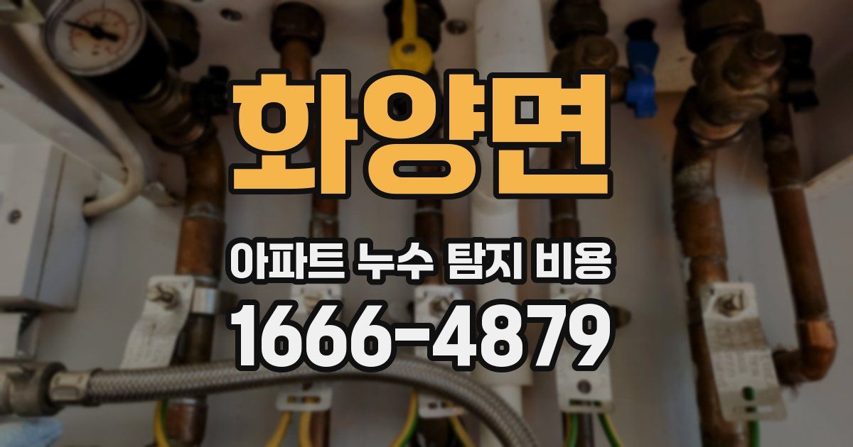 화양면 아파트 누수 탐지 비용