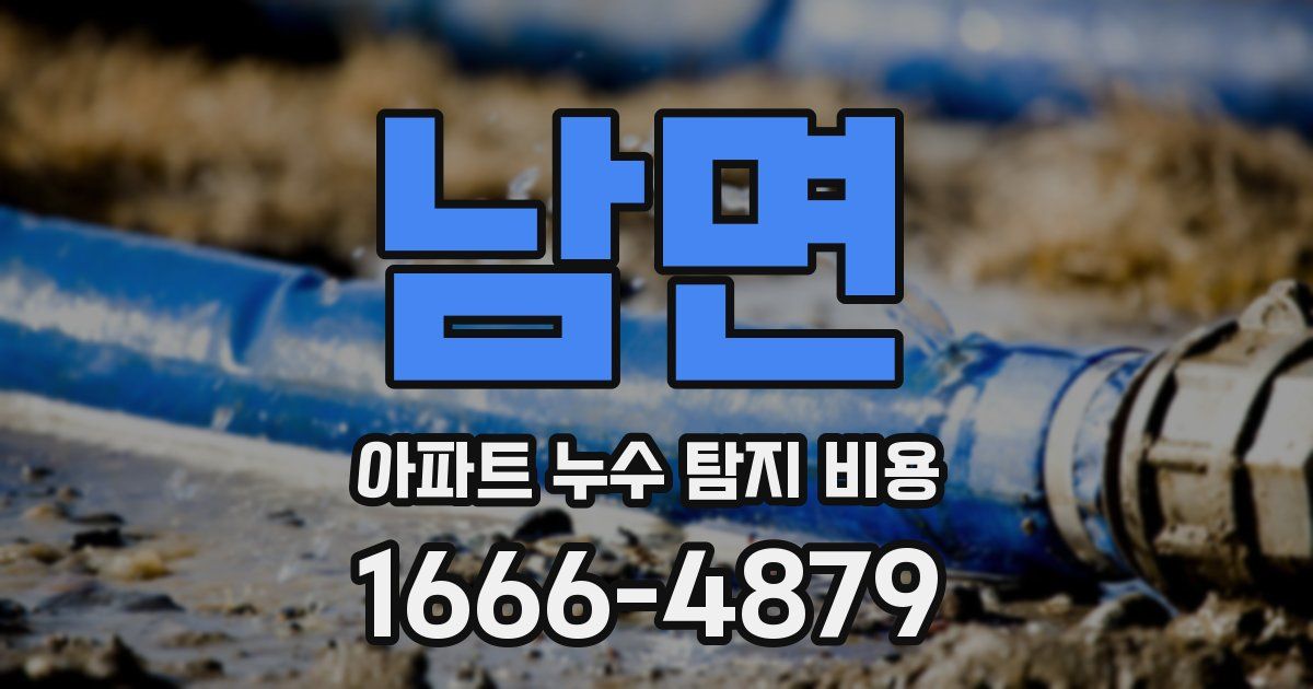 남면 아파트 누수 탐지 비용