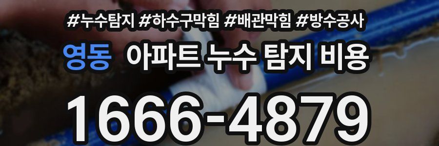 영동 아파트 누수 탐지 비용