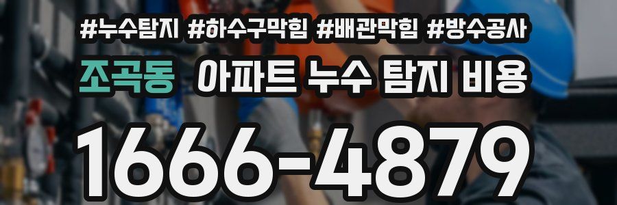 조곡동 아파트 누수 탐지 비용