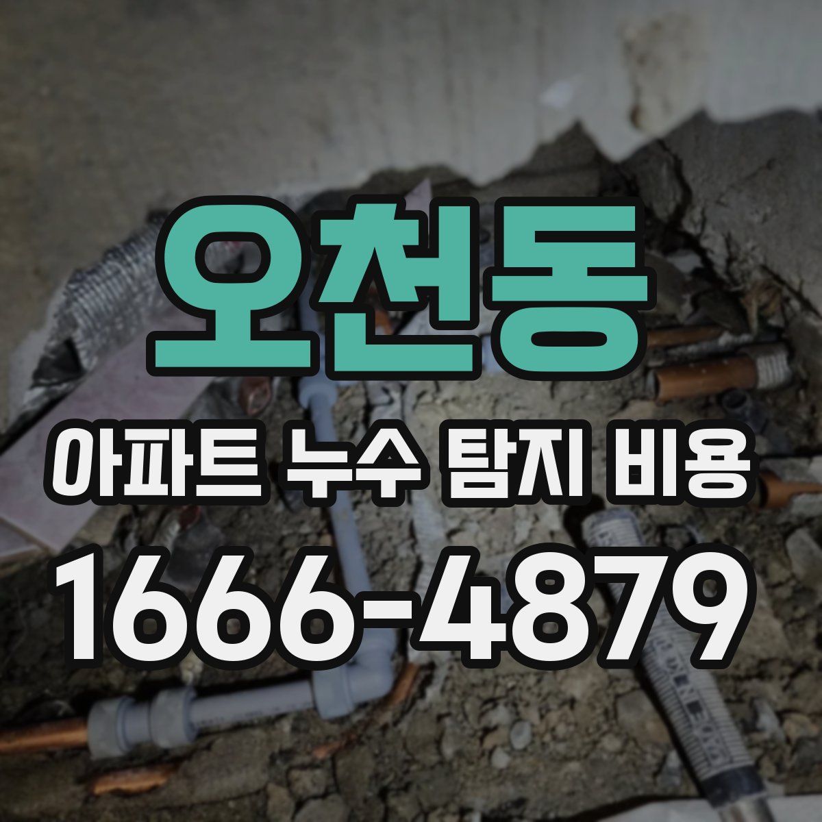 오천동 아파트 누수 탐지 비용