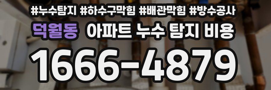 덕월동 아파트 누수 탐지 비용