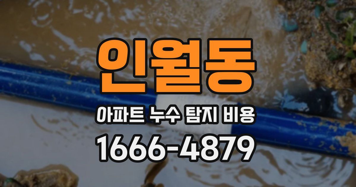 인월동 아파트 누수 탐지 비용