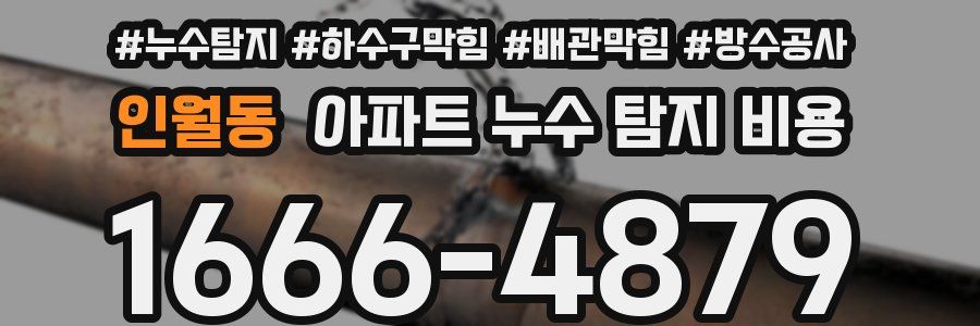 인월동 아파트 누수 탐지 비용