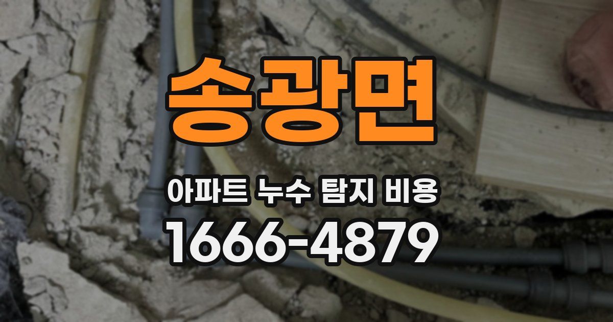 송광면 아파트 누수 탐지 비용