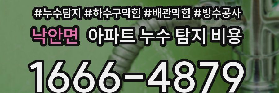 낙안면 아파트 누수 탐지 비용