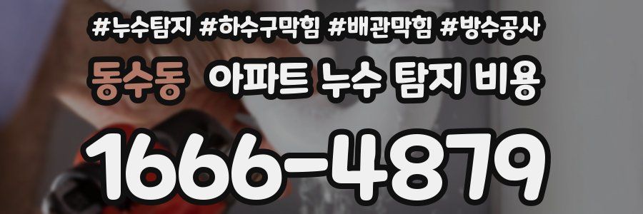 동수동 아파트 누수 탐지 비용