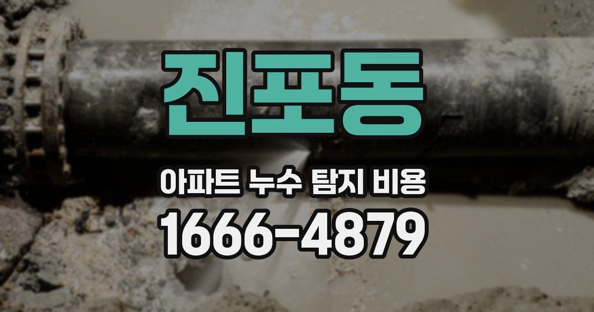 진포동 아파트 누수 탐지 비용