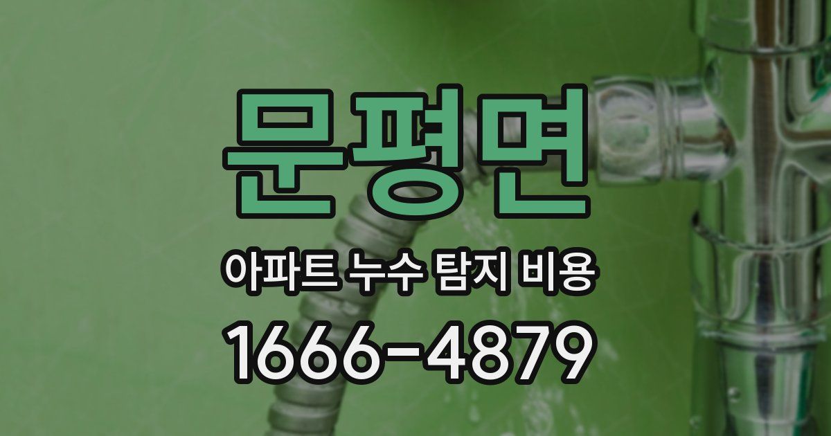문평면 아파트 누수 탐지 비용