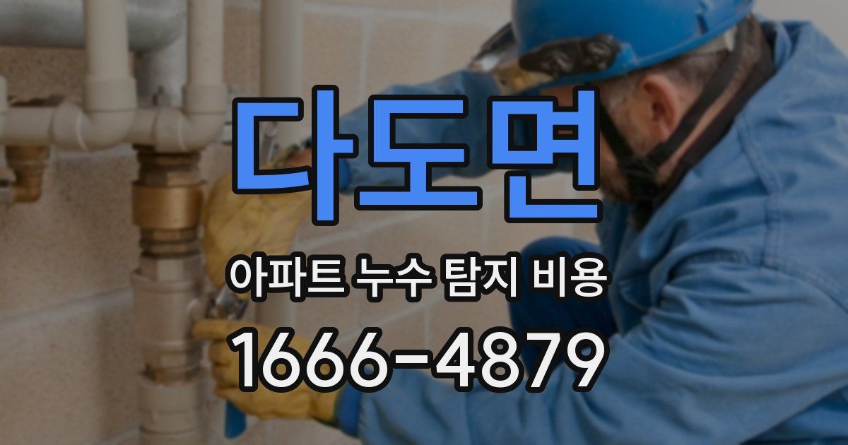 다도면 아파트 누수 탐지 비용
