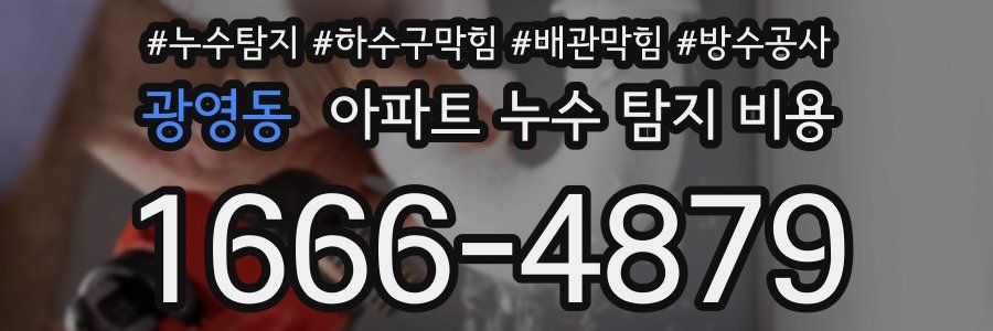 광영동 아파트 누수 탐지 비용