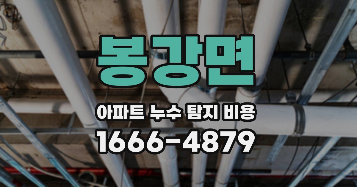 봉강면 아파트 누수 탐지 비용