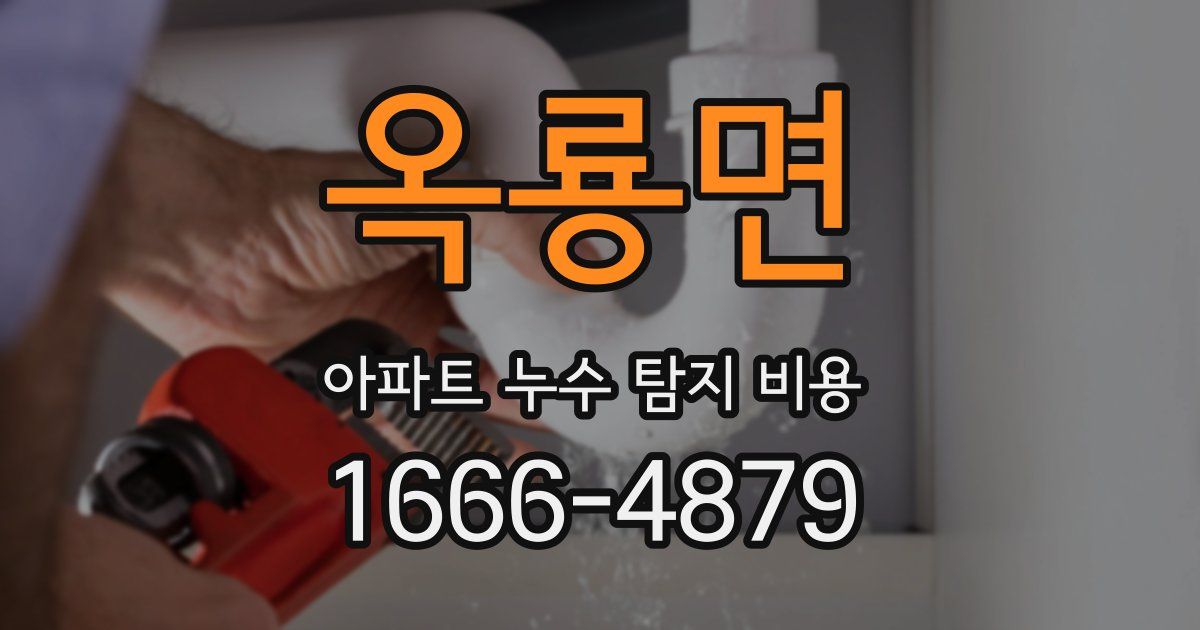 옥룡면 아파트 누수 탐지 비용