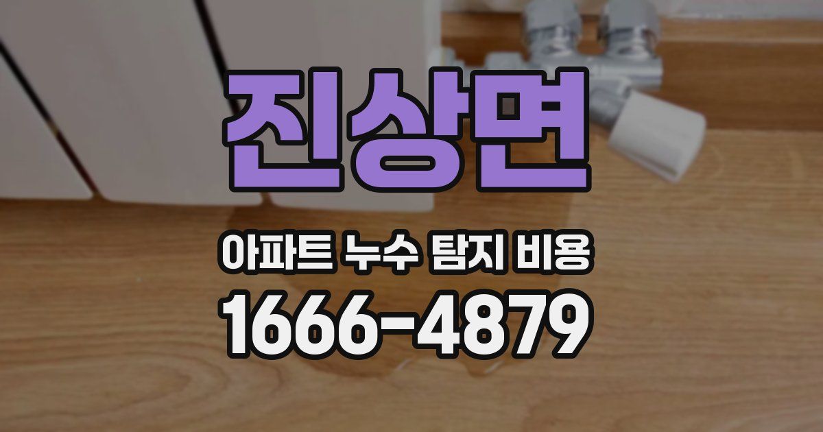 진상면 아파트 누수 탐지 비용