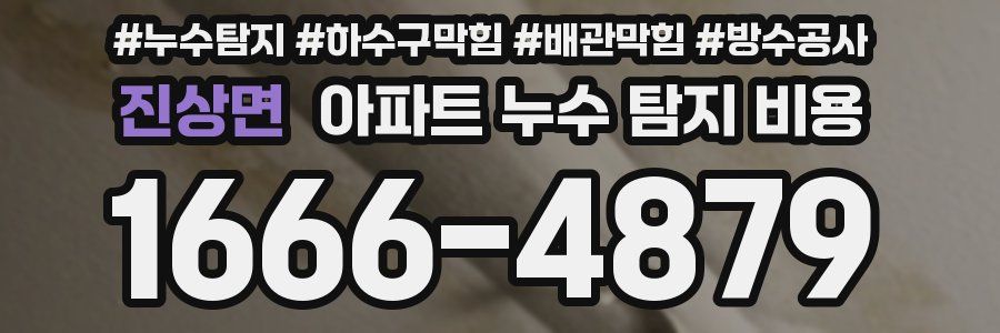 진상면 아파트 누수 탐지 비용