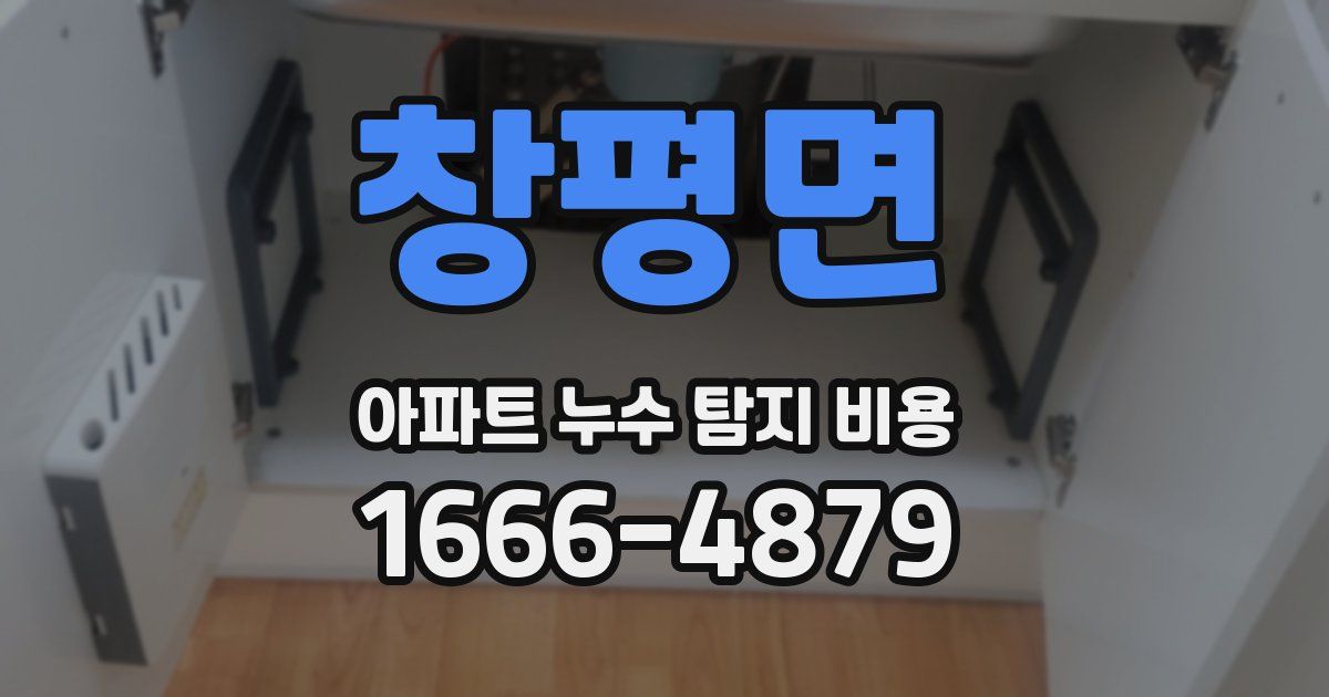 창평면 아파트 누수 탐지 비용