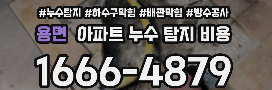 용면 아파트 누수 탐지 비용
