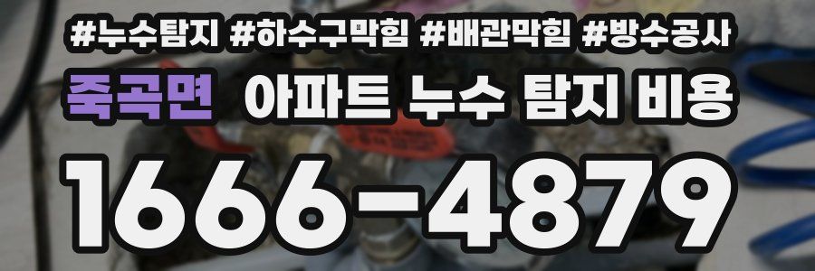 죽곡면 아파트 누수 탐지 비용