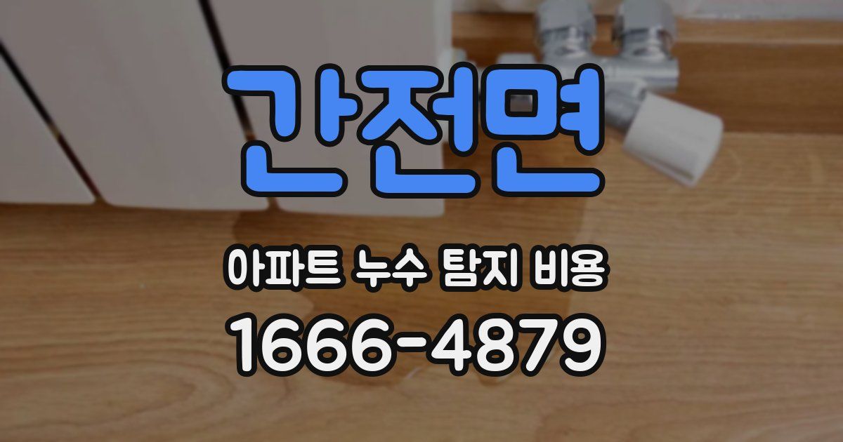 간전면 아파트 누수 탐지 비용