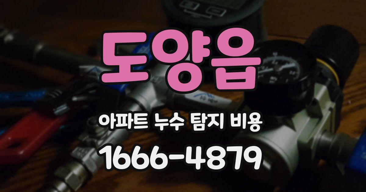 도양읍 아파트 누수 탐지 비용