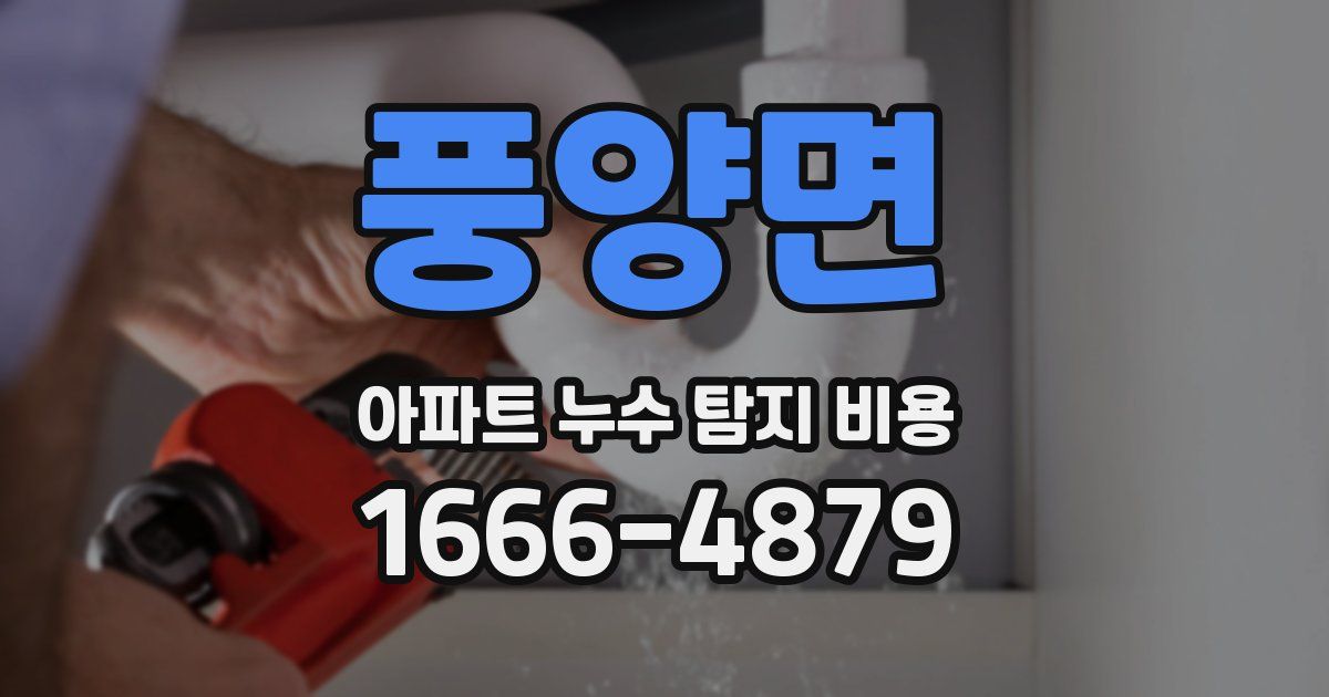 풍양면 아파트 누수 탐지 비용