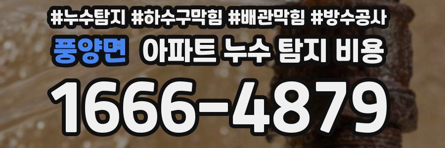 풍양면 아파트 누수 탐지 비용