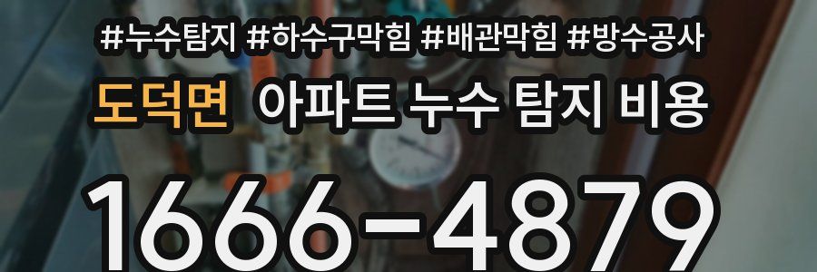 도덕면 아파트 누수 탐지 비용