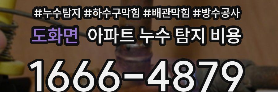 도화면 아파트 누수 탐지 비용