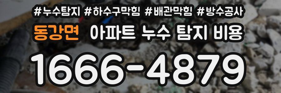 동강면 아파트 누수 탐지 비용