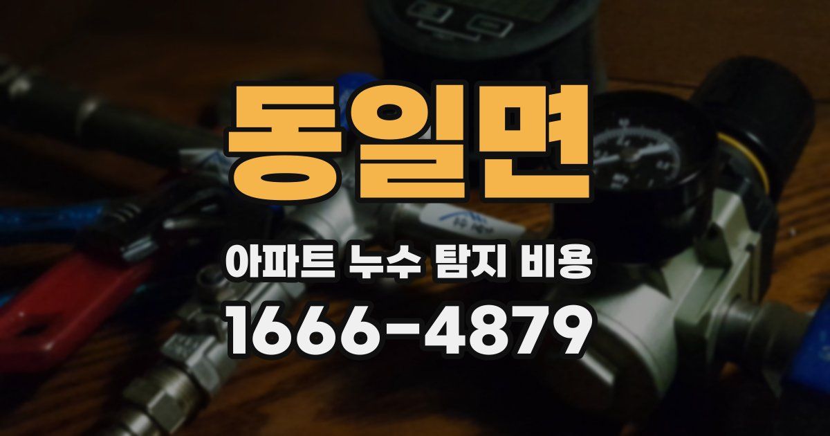 동일면 아파트 누수 탐지 비용