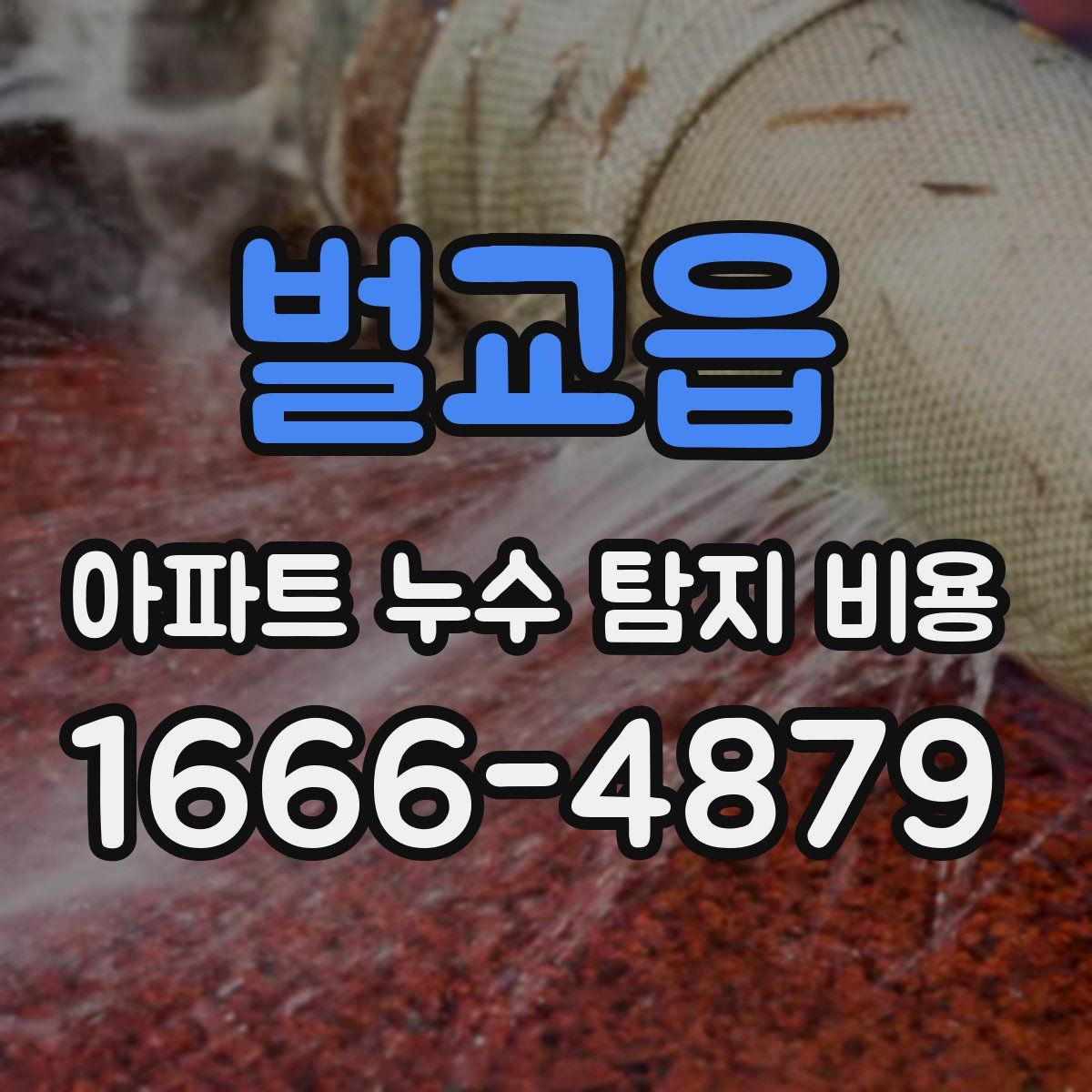 벌교읍 아파트 누수 탐지 비용