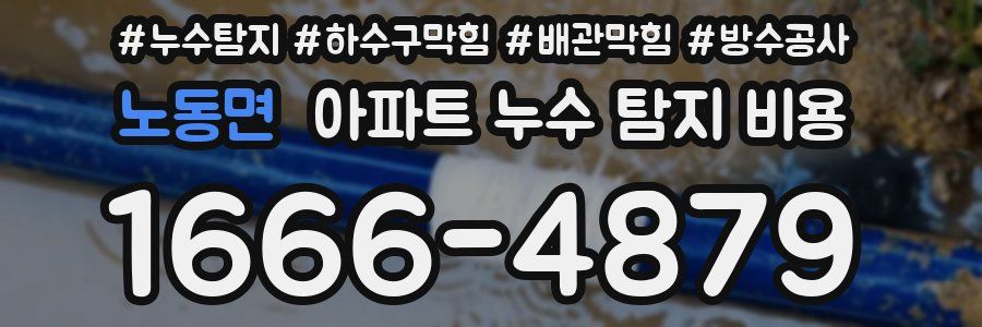 노동면 아파트 누수 탐지 비용