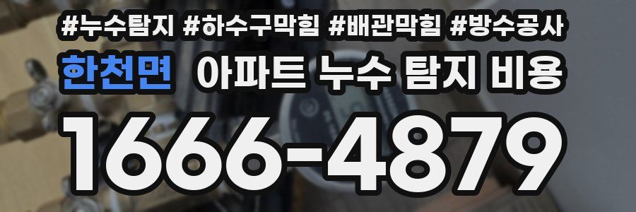 한천면 아파트 누수 탐지 비용