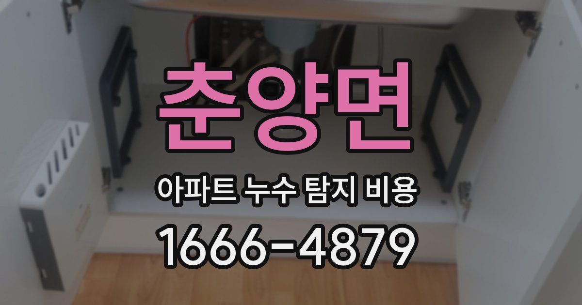 춘양면 아파트 누수 탐지 비용