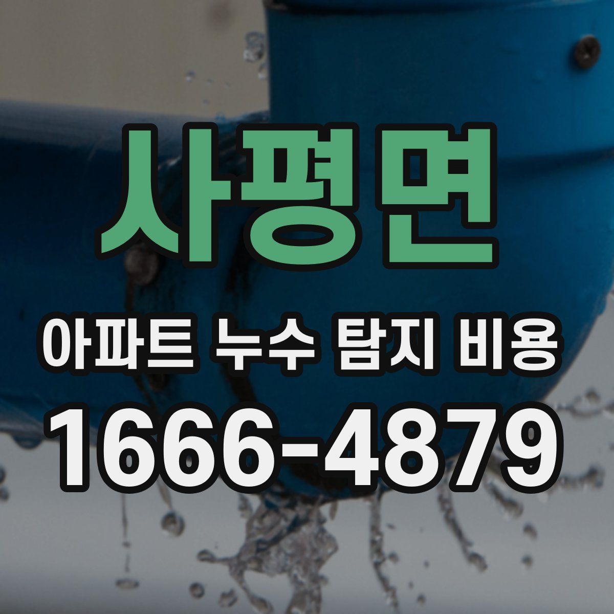 사평면 아파트 누수 탐지 비용