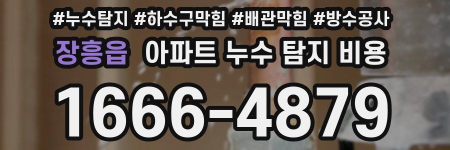 장흥읍 아파트 누수 탐지 비용