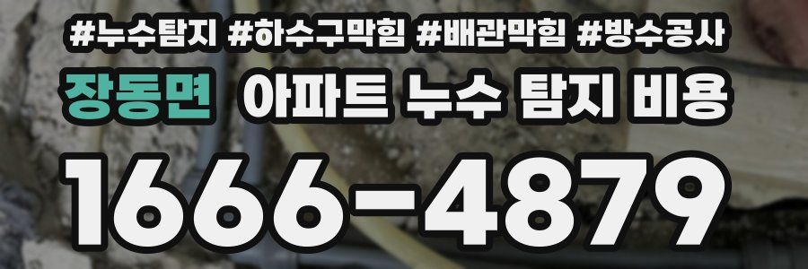 장동면 아파트 누수 탐지 비용