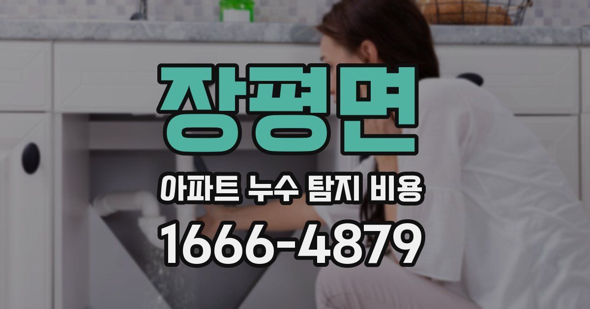 장평면 아파트 누수 탐지 비용